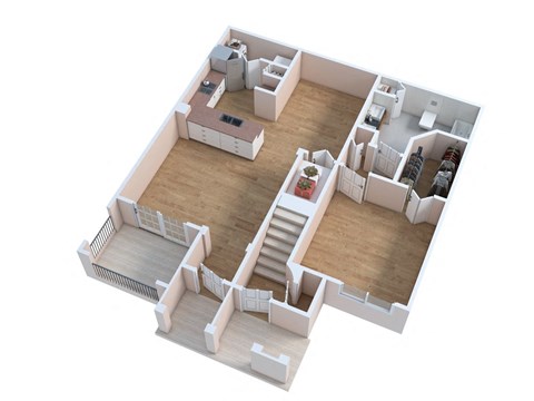 Floor plan for 1 bed, 1 bath, 840 sqft